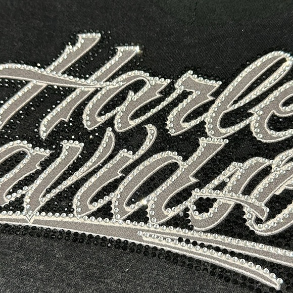 Harley-Davidson Women’s Stone Embellished Gradient Top - M - Picture 3 of 6